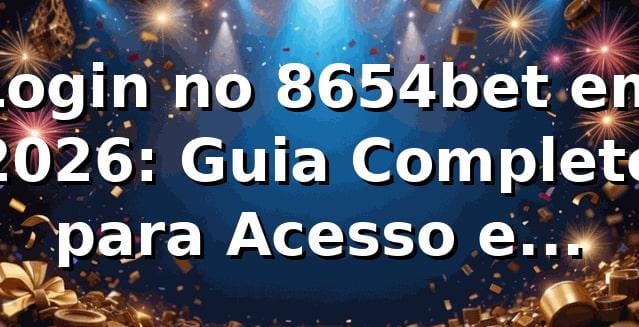 Login no 8654bet em 2026: Guia Completo para Acesso e Segurança 🔐